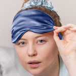 Rejuvenating Silk Sleep Mask - Navy Blue Eye Cover
