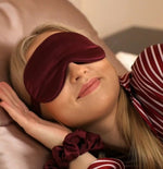 Rejuvenating Silk Sleep Mask - Burgundy Eye Cover