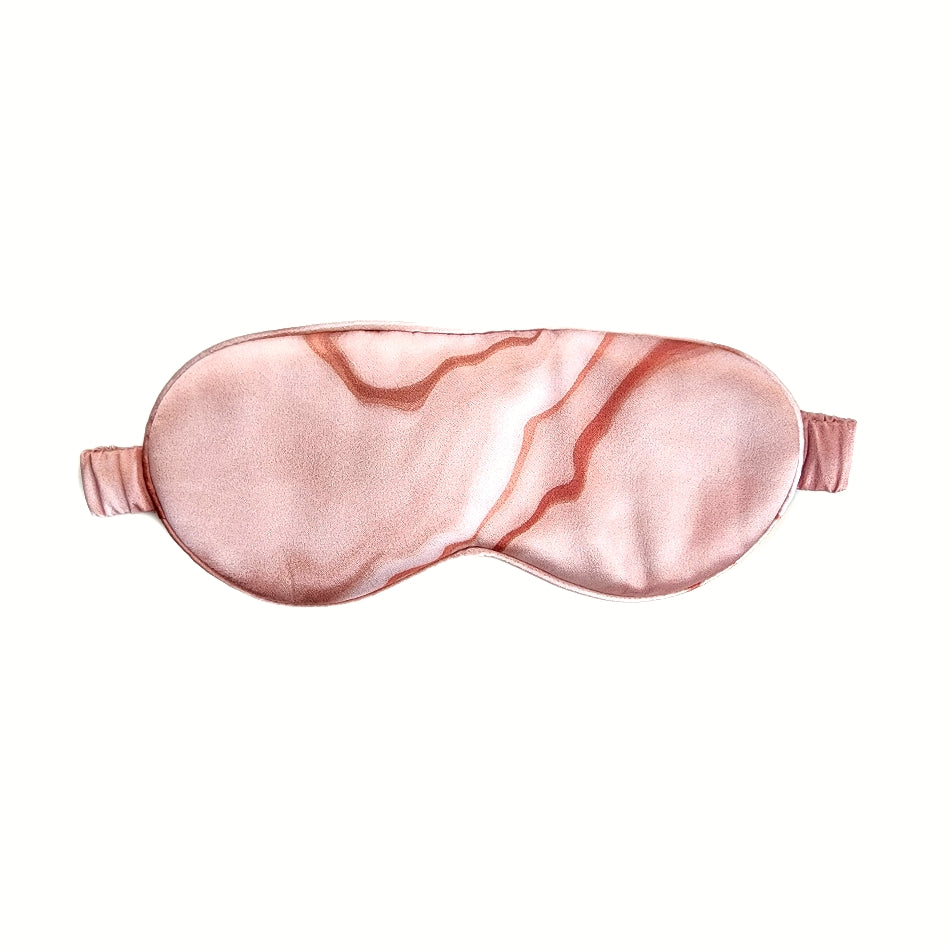 Silk Sleep Mask - Auburn Marble - SilkEdged Mulberry Silk Co