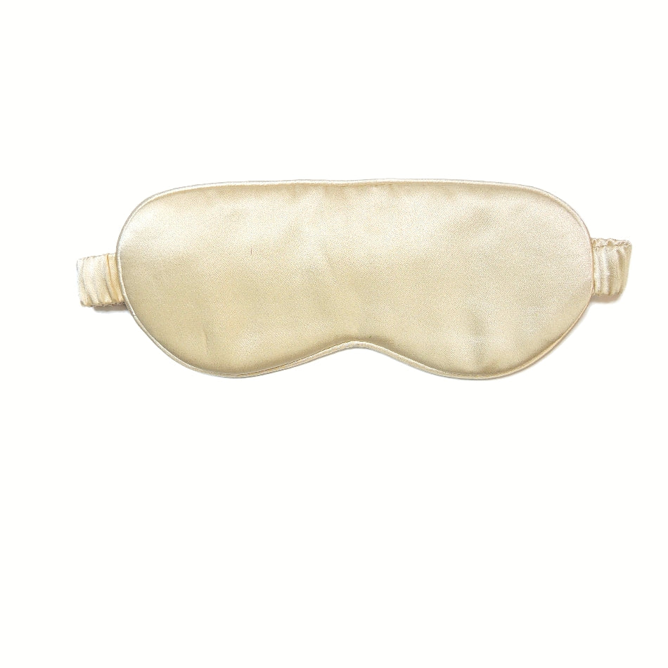 Silk Sleep Mask - Champagne - SILKEDGED MULBERRY SILK Co.