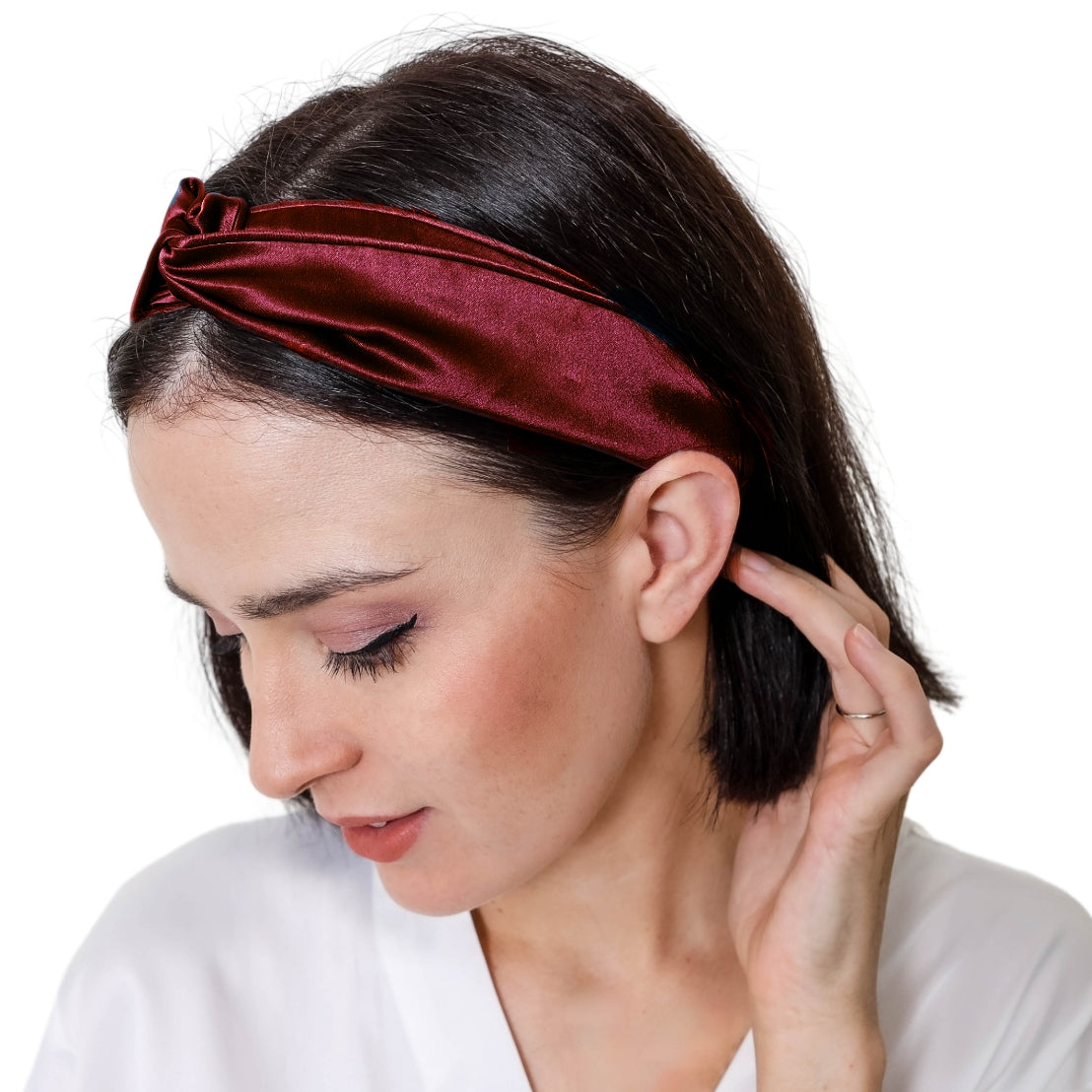 Silk Headband - Rosewood - SilkEdged Mulberry Silk Co