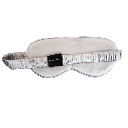 Silk Sleep Mask - Silky Silver - SilkEdged Mulberry Silk Co