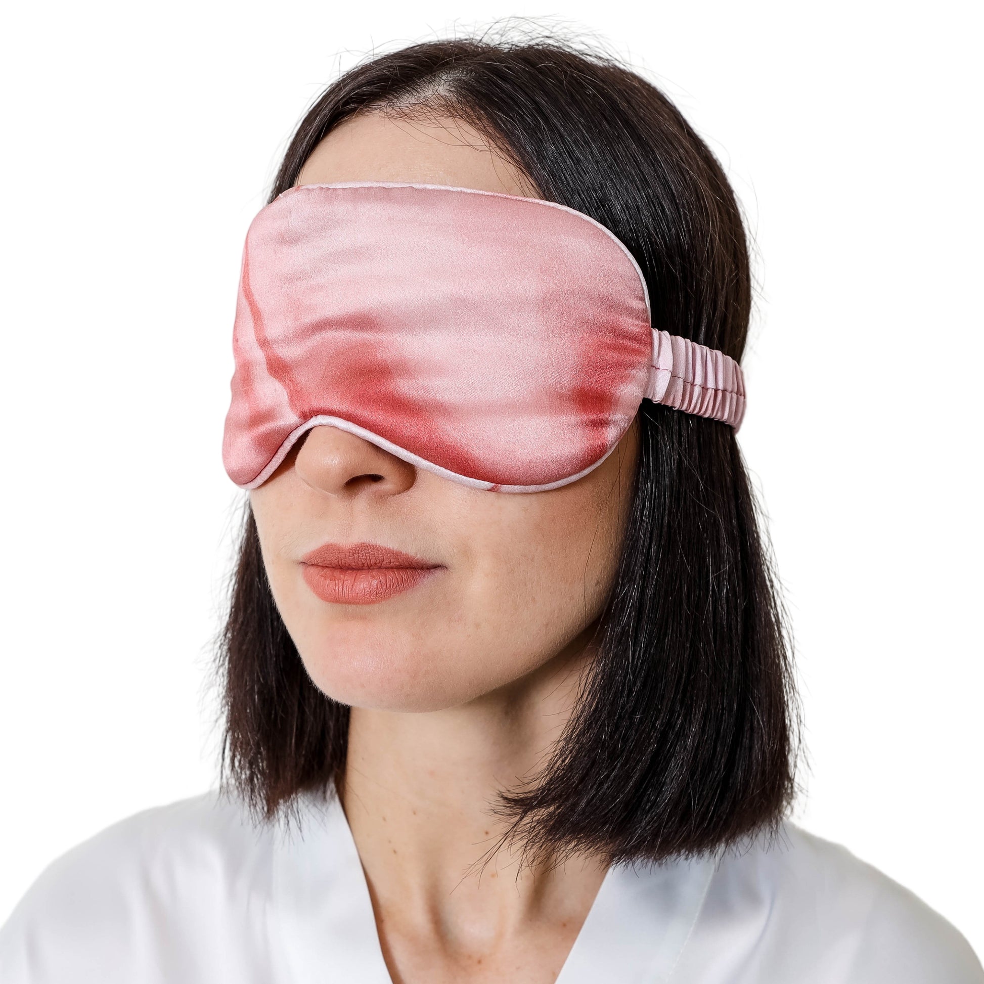 Silk Sleep Mask - Auburn Marble - SilkEdged Mulberry Silk Co